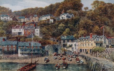 Clovelly depuis le quai - Alfred Robert Quinton